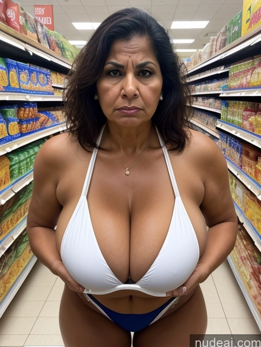 related ai porn images free for Milf One Busty Huge Boobs Thick Tanned Skin Front View Microkini Thong 70s Indian Angry Grocery