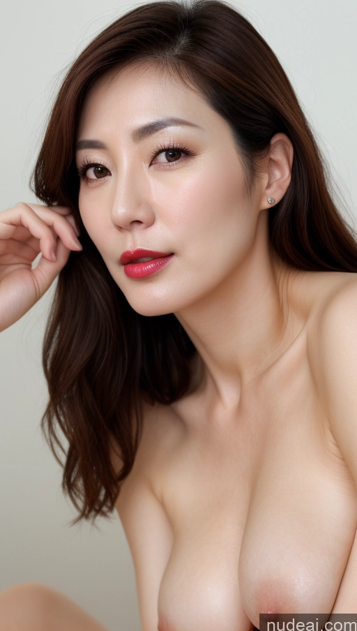 related ai porn images free for Woman One Perfect Boobs Beautiful Lipstick Fairer Skin Korean Close-up View Brunette 40s