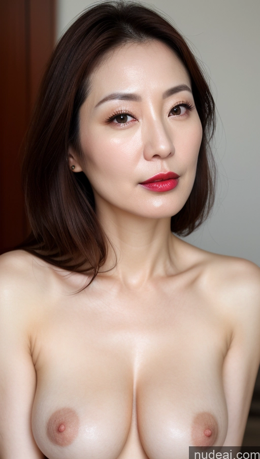 related ai porn images free for One Woman Perfect Boobs Beautiful Lipstick Fairer Skin 40s Brunette Korean Close-up View