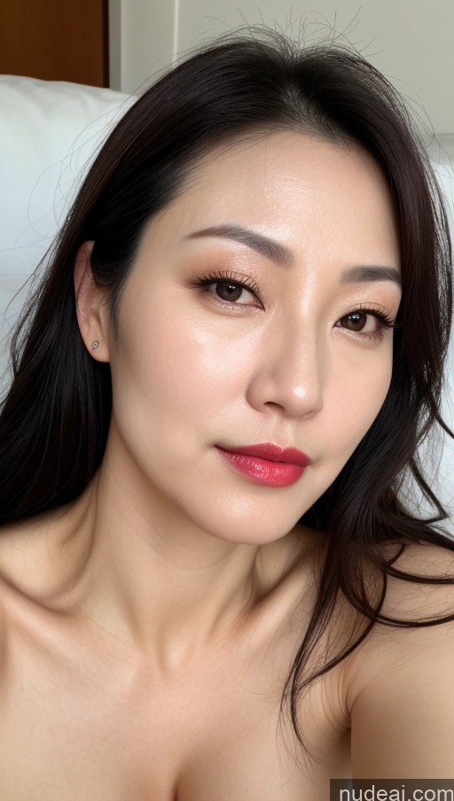 related ai porn images free for One Woman Perfect Boobs Beautiful Lipstick Fairer Skin 40s Korean Close-up View Black Hair