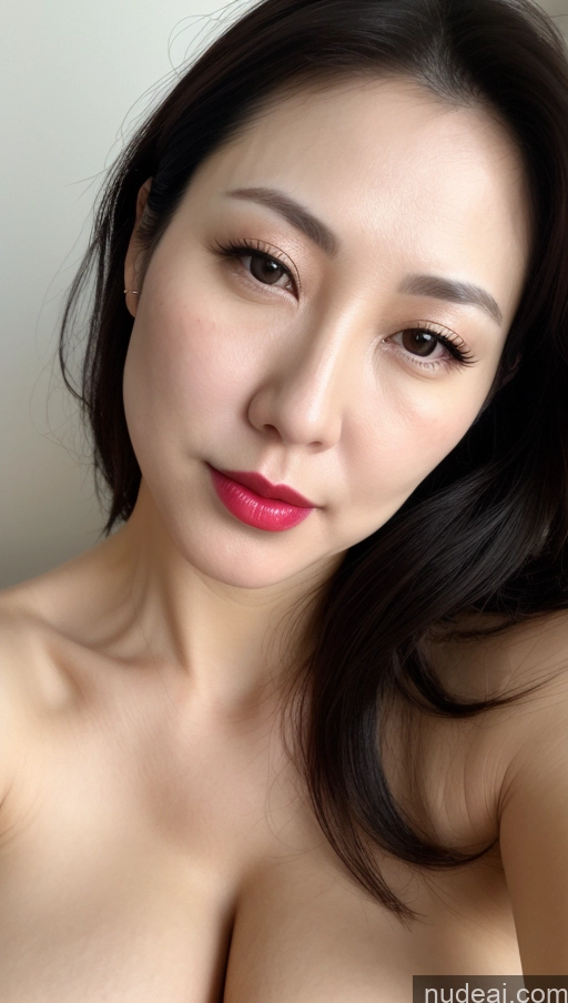 related ai porn images free for One Woman Perfect Boobs Beautiful Lipstick Fairer Skin 40s Korean Close-up View Black Hair