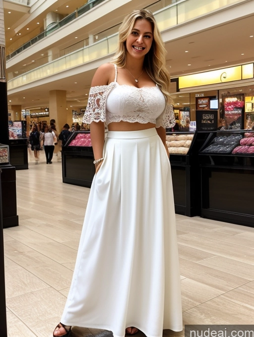 related ai porn images free for Busty Big Ass Thick Long Hair 18 Blonde White Long Skirt Laughing Mall
