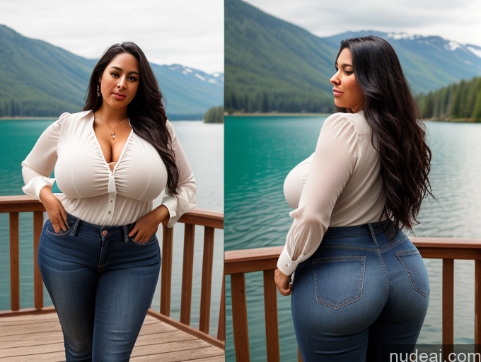related ai porn images free for Woman One Huge Boobs Big Ass Thick Big Hips Long Hair 20s Black Hair Native American Lake Blouse Jeans Cleavage Dynamic View