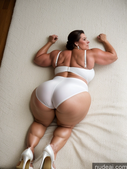 related ai porn images free for Milf Chubby Thick Muscular On Back Fairer Skin Wedding High Heels Back View