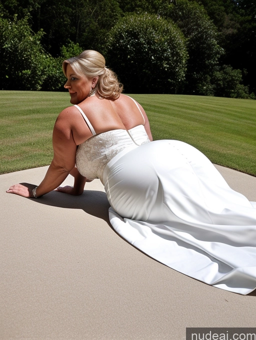 related ai porn images free for Milf Chubby Thick Muscular On Back Fairer Skin Wedding High Heels Back View