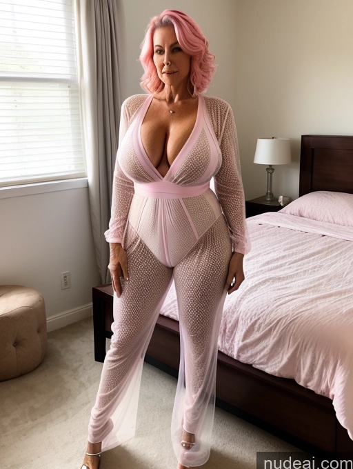 related ai porn images free for Milf Busty Perfect Boobs Big Ass Perfect Body 60s Sexy Face Pink Hair White Jumpsuit Transparent Bedroom