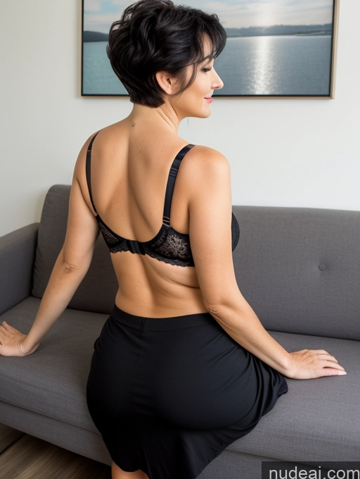 related ai porn images free for Czech Short Busty Big Hips Chubby Black Hair Pixie Couch Bra Long Skirt Detailed 70s Plank Back View Casual