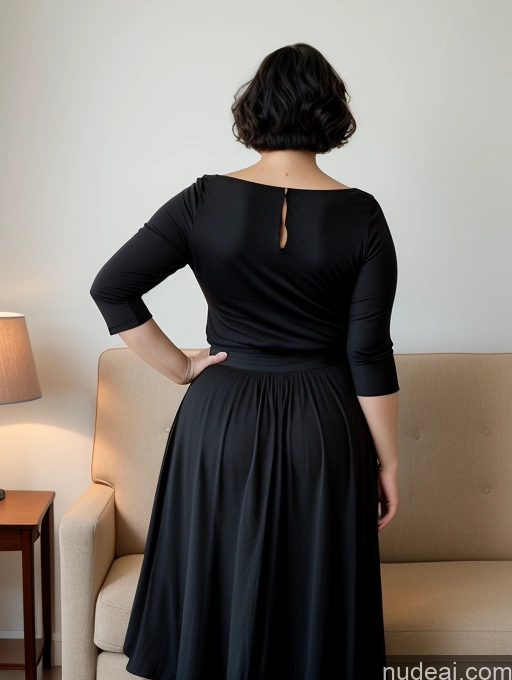 related ai porn images free for Czech Short Busty Big Hips Chubby Black Hair Pixie Couch Long Skirt Detailed 70s Back View Blouse