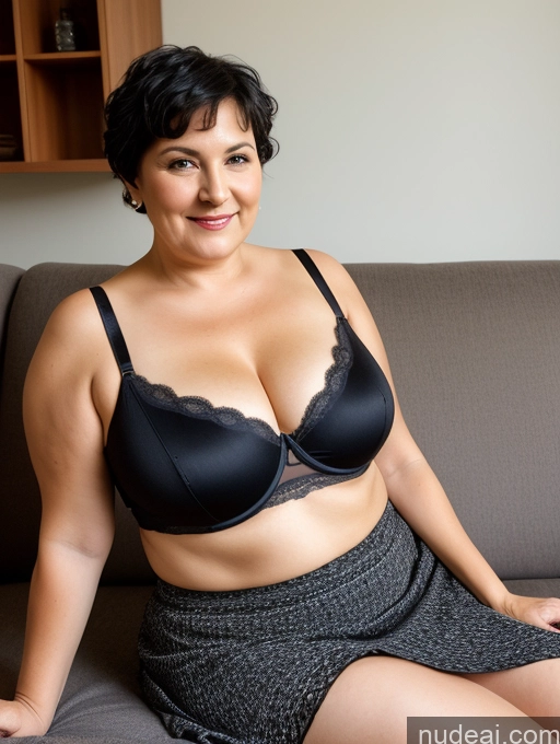 related ai porn images free for Czech Short Busty Big Hips Chubby Black Hair Pixie Couch Long Skirt Detailed 70s Blouse Shirt Bra