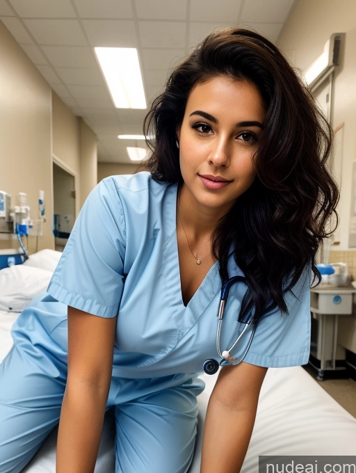 related ai porn images free for Woman One Sexyselfie Beautiful 18 Seductive Black Hair Messy Middle Eastern Hospital Front View Nurse Bright Lighting Simple