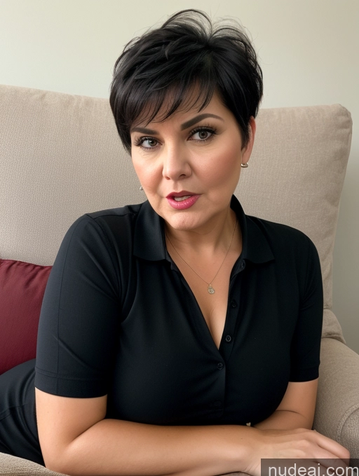 related ai porn images free for Czech Short Busty Chubby Black Hair Pixie Couch Long Skirt Detailed 70s Shirt Angry Laughing Sexy Face Polo On Back Cleavage