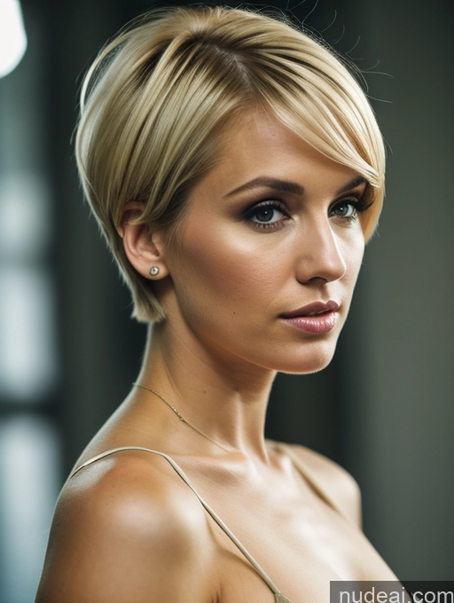 related ai porn images free for Woman Blonde Front View Perfect Body Bright Lighting Film Photo Military Short Hair Serious 30s Beautiful Russian