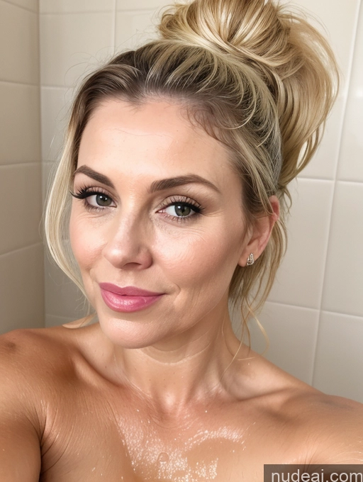 related ai porn images free for Milf One Small Tits Fairer Skin 40s Pouting Lips Blonde Ponytail Close-up View Nude British Laughing Shower