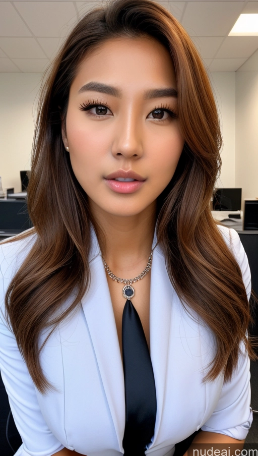 related ai porn images free for Beautiful Tanned Skin 18 Shocked Korean Jewelry Ginger Office Huge Boobs Long Hair Jacket Suit Shirt Secretary Model