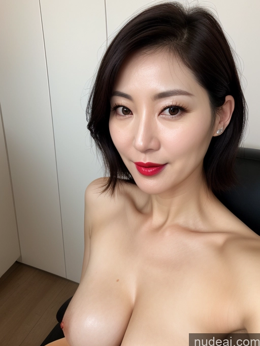 related ai porn images free for Woman One Perfect Boobs Beautiful Lipstick Fairer Skin 40s Black Hair Korean Close-up View
