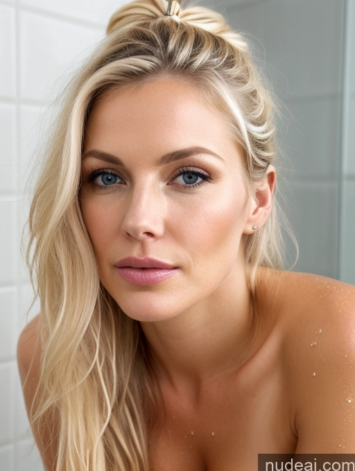 related ai porn images free for Milf One Small Tits Fairer Skin 40s Pouting Lips Seductive Blonde Ponytail Shower Close-up View Nude Scandinavian