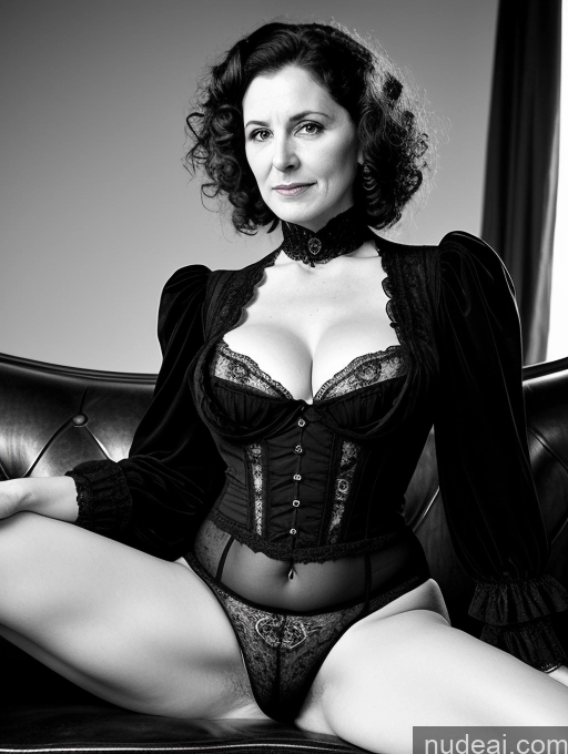 related ai porn images free for Milf Pubic Hair 50s Sexy Face Black Hair Couch Front View Spreading Legs Detailed Black And White Curly Hair Victorian