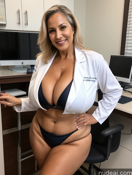 related ai porn images free for Milf One Busty Huge Boobs Thick Tanned Skin Front View Microkini Thong Laughing 70s Brazilian Lab Coat Professor Vampire
