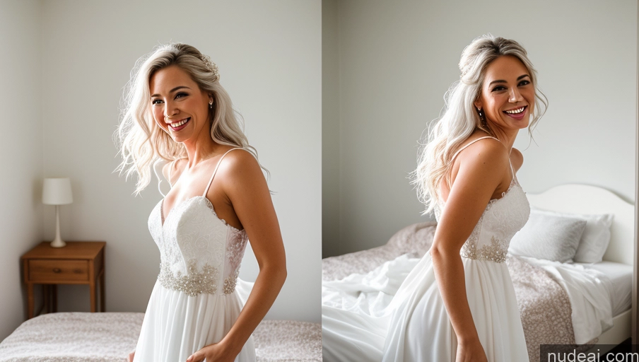 related ai porn images free for Small Tits Small Ass Happy Film Photo Front View Wedding Bright Lighting White Hair White Woman Messy 30s
