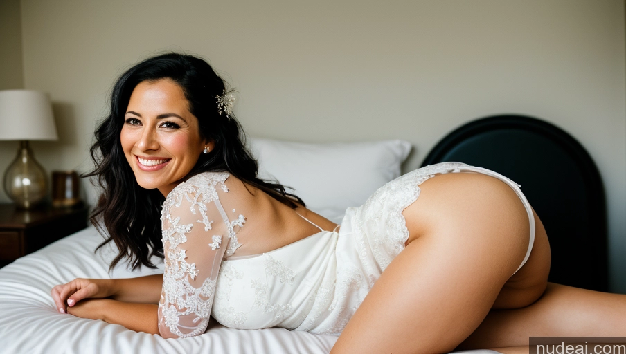 related ai porn images free for Small Tits Small Ass Happy Film Photo Front View Wedding Bright Lighting White Messy 30s Black Hair Milf