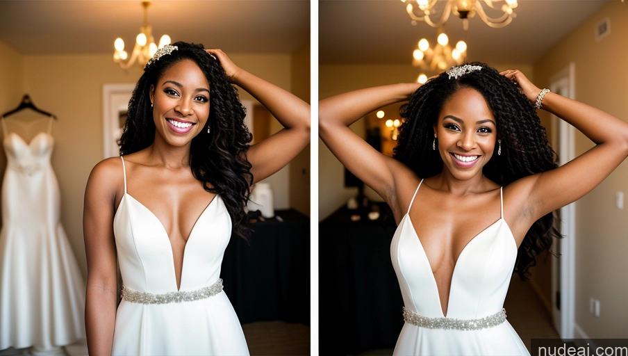 related ai porn images free for Small Tits Small Ass Happy Film Photo Front View Wedding Bright Lighting 30s Black Woman Long Hair