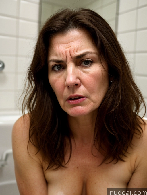 related ai porn images free for Milf Shocked Sexy Face Sad White Nude Fairer Skin Beautiful Big Hips Long Hair Brunette Bathroom Close-up View Angry