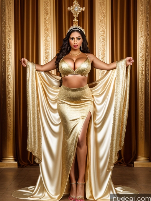 related ai porn images free for Woman Busty Gold Jewelry Front View T-pose Satin Wedding