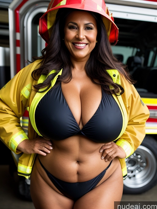 related ai porn images free for One Busty Huge Boobs Thick Tanned Skin Front View Microkini Thong Laughing Firefighter Parka Witch 70s Latina