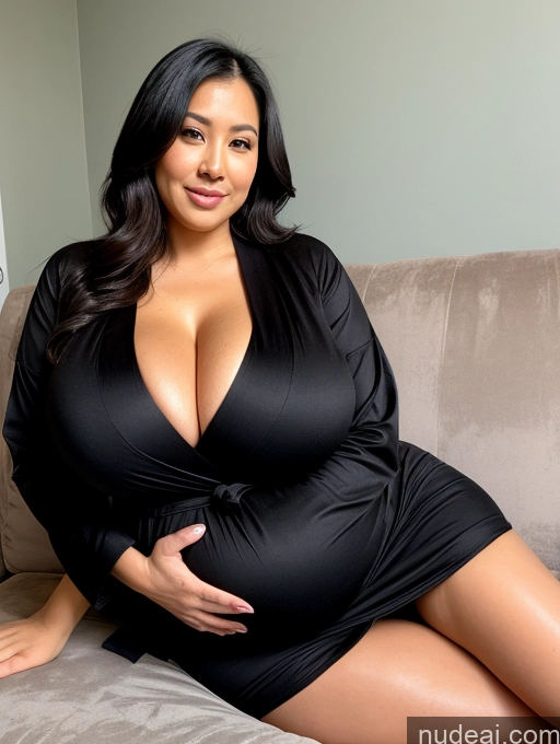 related ai porn images free for Milf Busty Huge Boobs Big Ass Thick Big Hips Pregnant 20s Black Hair Vietnamese Cleavage Detailed Couch On Back Bathrobe