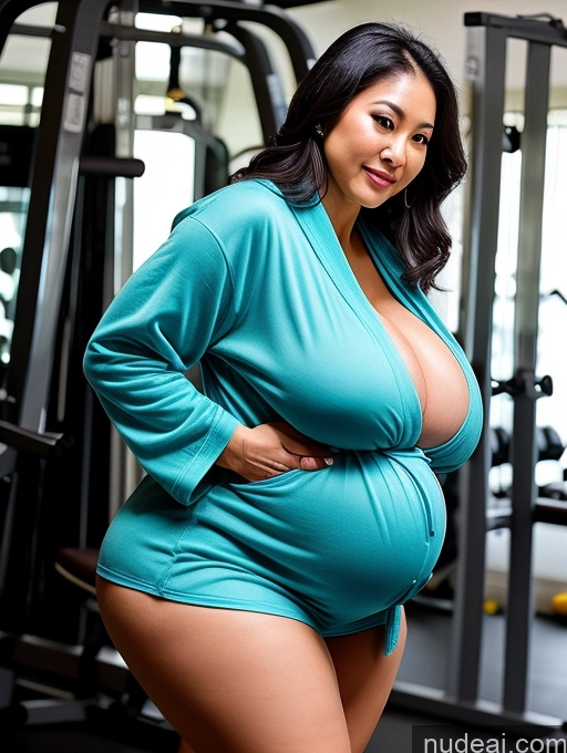 related ai porn images free for Milf Busty Huge Boobs Big Ass Thick Big Hips Pregnant 20s Black Hair Vietnamese Detailed Bathrobe Gym Working Out
