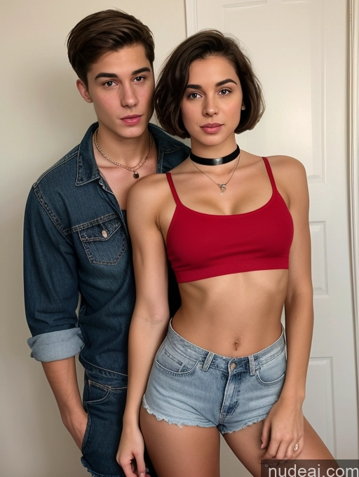 related ai porn images free for Woman + Man Small Tits Beautiful Small Ass Skinny Abs Fairer Skin 18 Seductive Brunette Short Hair Choker Crop Top Daisy Dukes Shocked Party British