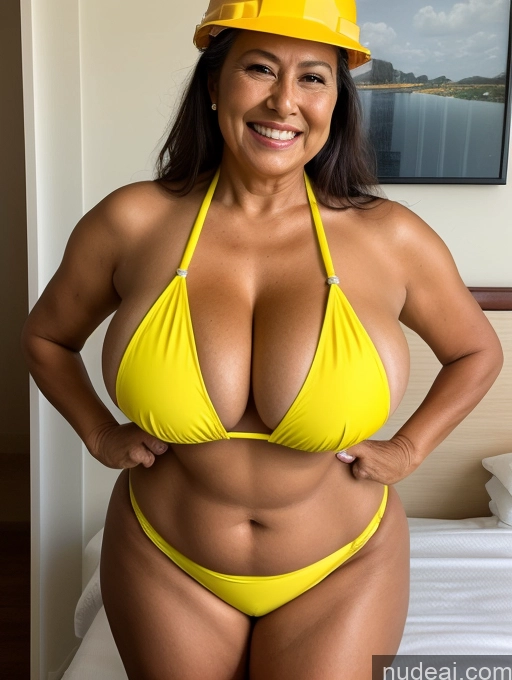related ai porn images free for One Busty Huge Boobs Thick Tanned Skin Front View Microkini Thong 70s Native American Laughing Maid Construction Worker
