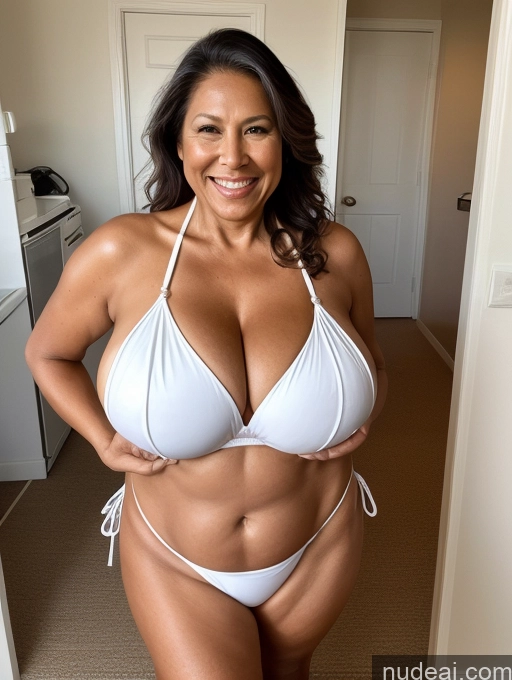 related ai porn images free for One Busty Huge Boobs Thick Tanned Skin Front View Thong Laughing Microkini 60s Maid Native American