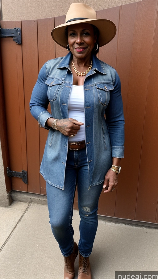 related ai porn images free for Muscular Abs Dark Skin Milf Hat Western Trench Coat Jeans Tattoos Boots Military Ethiopian Blouse 50s