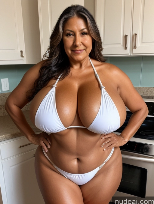 related ai porn images free for One Busty Huge Boobs Thick Tanned Skin Native American Front View Microkini Thong 70s Maid