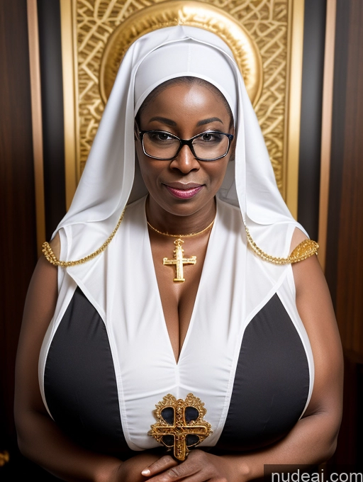 related ai porn images free for Woman Glasses Small Tits Busty Huge Boobs 60s African Nun Gold Jewelry Cleavage