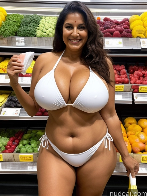 related ai porn images free for One Busty Huge Boobs Thick Tanned Skin Front View Microkini Thong Laughing Maid Indian 70s Grocery