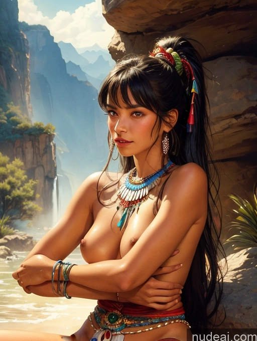 related ai porn images free for Tanned Skin Bangs Thai Native American Native American Traditional GZCfinal Topless Woman Breasts Art By Boris Vallejo Boris Vallejo Art Style Fantasy Style Jeff Easley Mountains Oasis Mexico City Hell Bangs Long Hair Ponytail Straight Style Of 80scartoon Impasto, Wlop Watercolor Egyptian Onsen Western