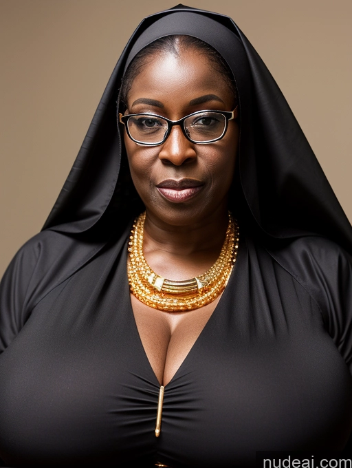 related ai porn images free for Woman Glasses Small Tits Busty Huge Boobs 60s African Nun Gold Jewelry Cleavage