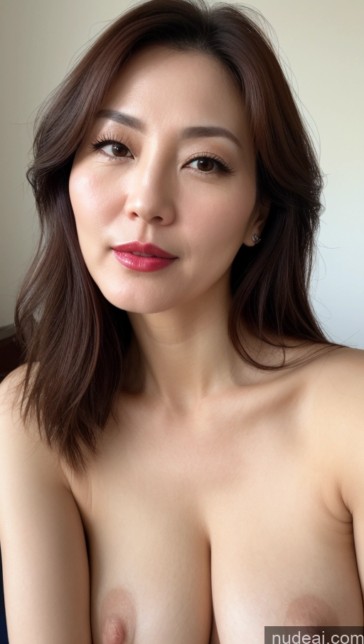related ai porn images free for Woman One Perfect Boobs Beautiful Lipstick Fairer Skin 40s Brunette Korean Close-up View