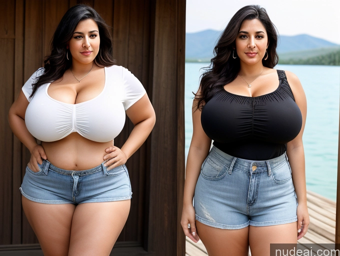 related ai porn images free for Woman Huge Boobs Big Ass Thick Big Hips Long Hair 40s Lake Front View Blouse Daisy Dukes Arabic Black Hair Chubby Busty