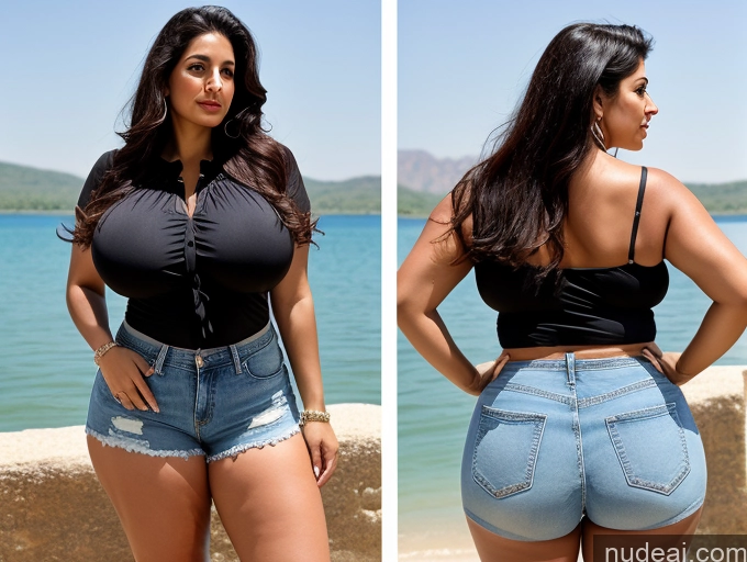 related ai porn images free for Woman Huge Boobs Big Ass Thick Big Hips Long Hair 40s Lake Front View Blouse Daisy Dukes Arabic Black Hair Chubby Busty