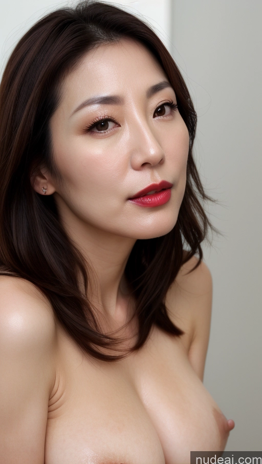 related ai porn images free for Woman One Perfect Boobs Beautiful Lipstick Fairer Skin 40s Brunette Korean Close-up View