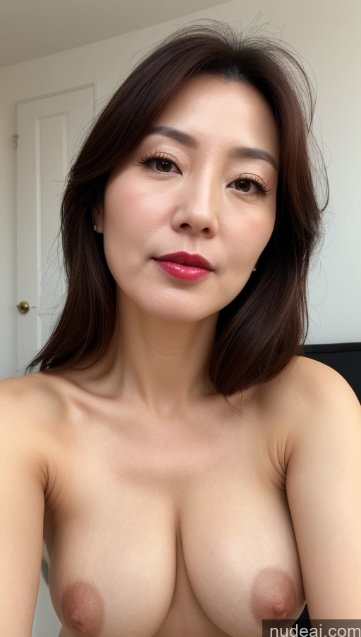 related ai porn images free for Woman One Perfect Boobs Beautiful Lipstick Fairer Skin 40s Brunette Korean Close-up View