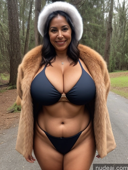 related ai porn images free for One Busty Huge Boobs Thick Tanned Skin Laughing Shocked Front View Microkini Thong 70s Brazilian Witch Fur Jacket Lumberjack