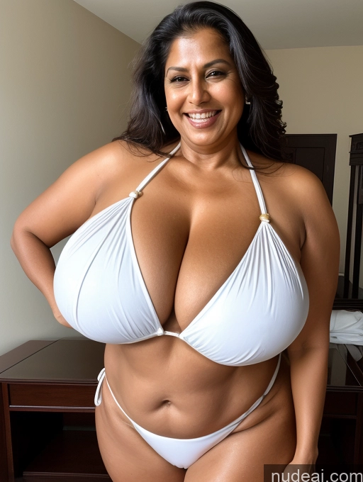 related ai porn images free for One Busty Huge Boobs Thick Tanned Skin Laughing Front View Microkini Thong 60s Indian Maid
