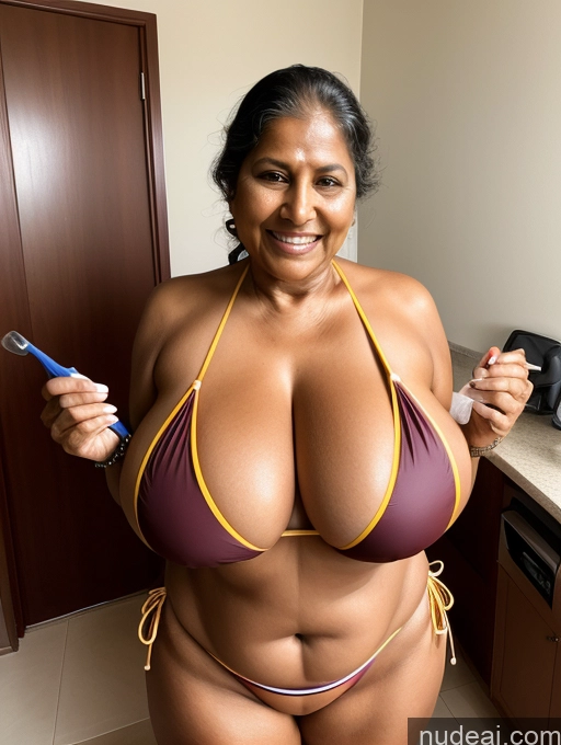 related ai porn images free for One Busty Huge Boobs Thick Tanned Skin Front View Microkini Thong Indian 70s Laughing Maid