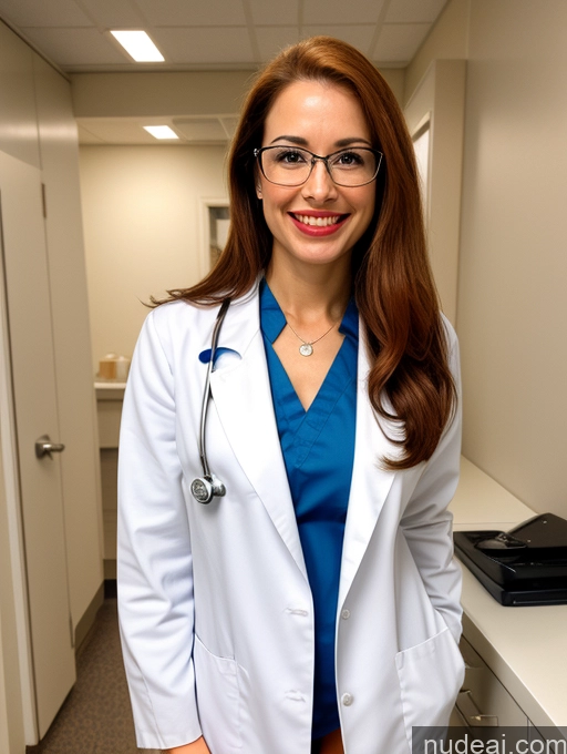 related ai porn images free for Woman One Perfect Boobs Beautiful Lipstick Short Perfect Body 30s Long Hair Latina Front View Diamond Jewelry Glasses Fairer Skin Happy Ginger Straddling Lab Coat Doctor Hospital