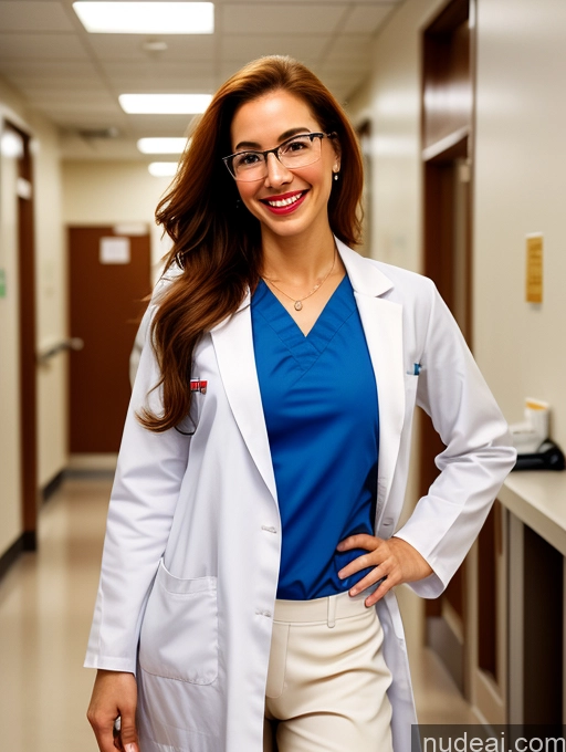 related ai porn images free for Woman One Perfect Boobs Beautiful Lipstick Short Perfect Body 30s Long Hair Latina Front View Diamond Jewelry Glasses Fairer Skin Happy Ginger Straddling Lab Coat Doctor Hospital