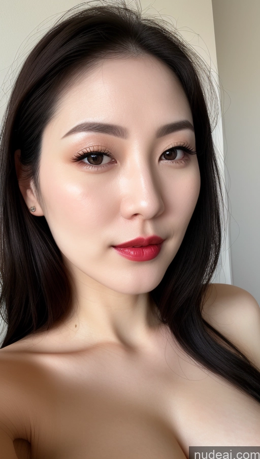 related ai porn images free for Woman One Beautiful Fairer Skin 30s Black Hair Close-up View Lipstick Perfect Boobs Korean